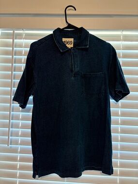 Gap Men's Dark Indigo Pocket Polo Shirt